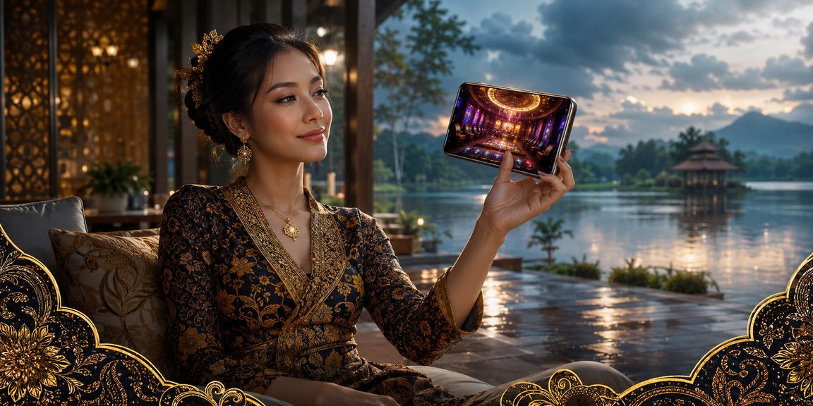 Pengguna Malaysia mengakses odds perlawanan melalui telefon pintar dengan gaya batik